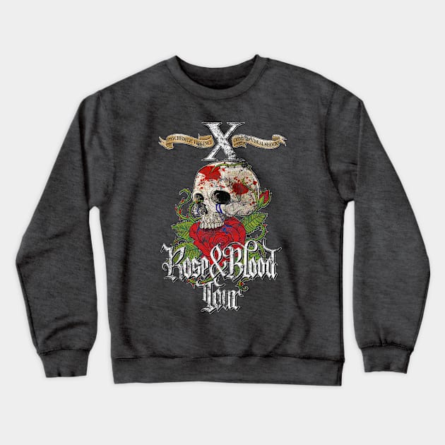 X - Rose & Blood Tour Crewneck Sweatshirt by Raskolnikov